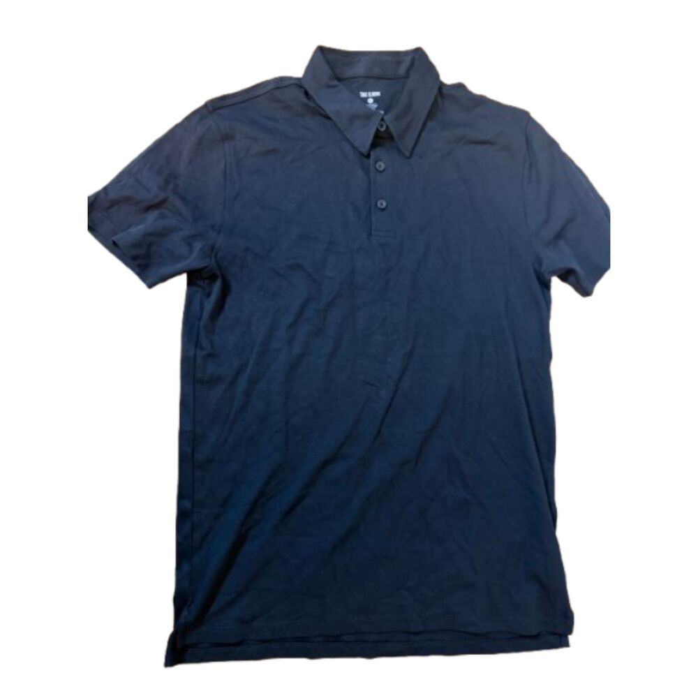 NWOT True Classic Polo Shirt Mens Small Black 100% Pima Cotton New Fit